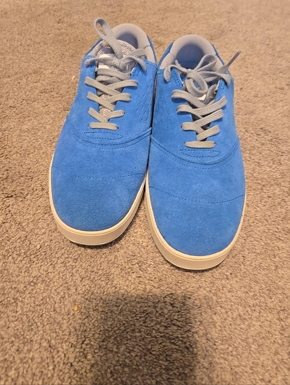 Nike Men's Blue Suede Casual Sneakers - Lace-Up Comfort